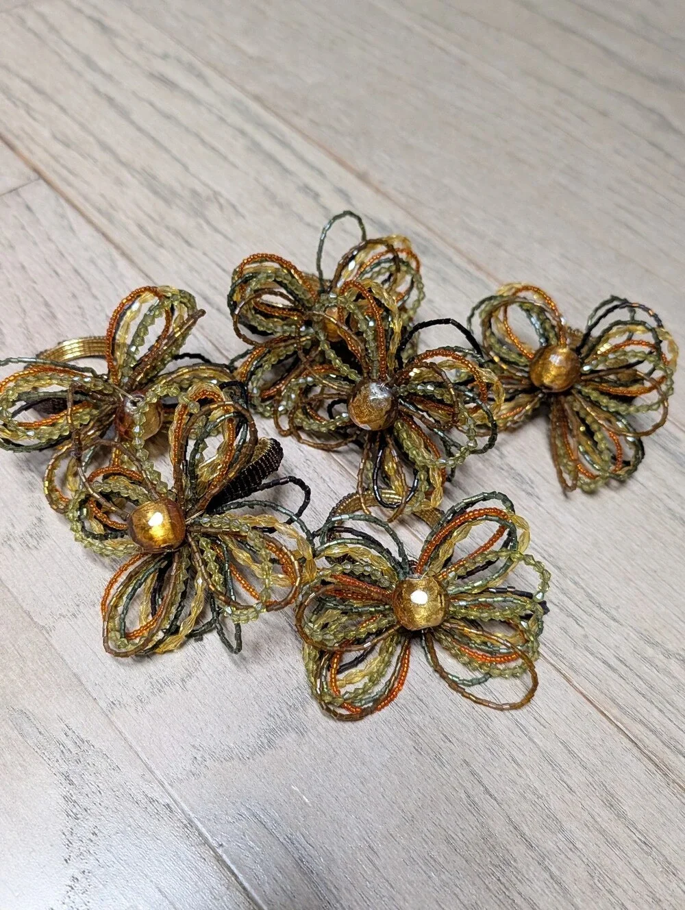 BEADED BUTTERFLY NAPKIN RINGS